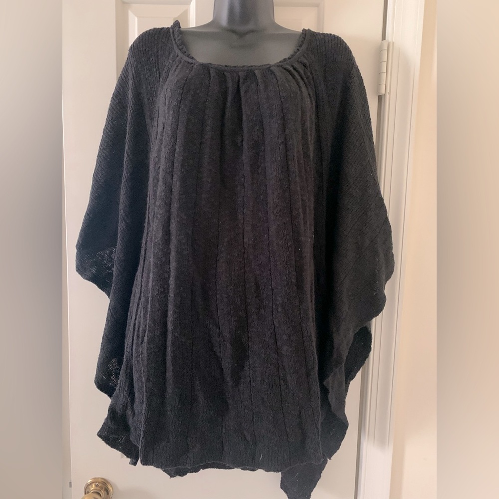 Free People Black Poncho Sz SP